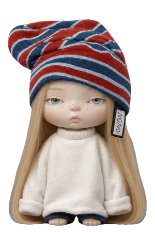 Nono with long blond hair